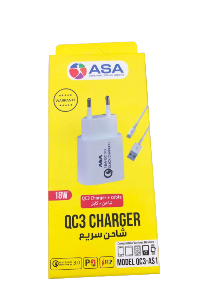 CHARGEUR ASA QC3 18W TYPE-C