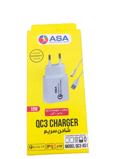 CHARGEUR ASA QC3 18W TYPE-C